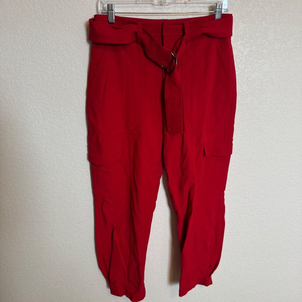 Casual Office Banana Republic Cargo Belted Pants 8 Red